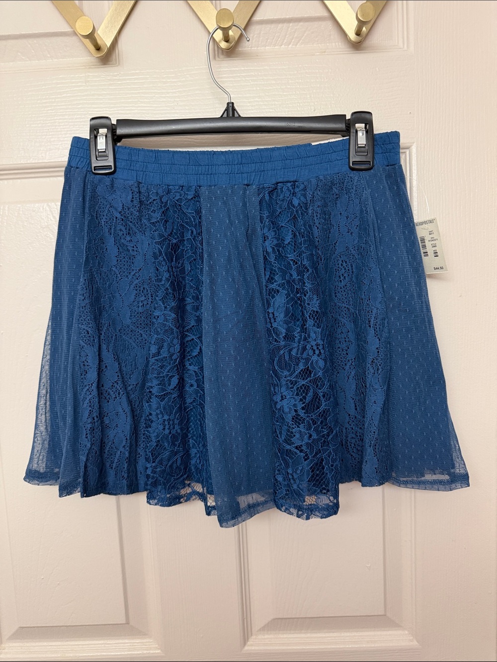Aeropostale Navy Lace Overlay Skirt